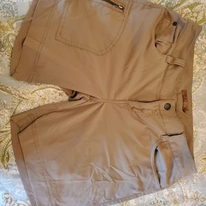 Tan Prana 7 inch shorts
